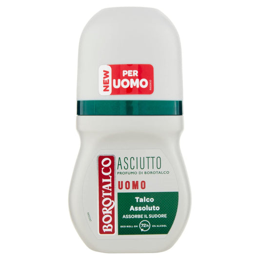 Borotalco Deodorante Roll On Asciutto 50ml, 1.6 Fl Oz made in Italy
