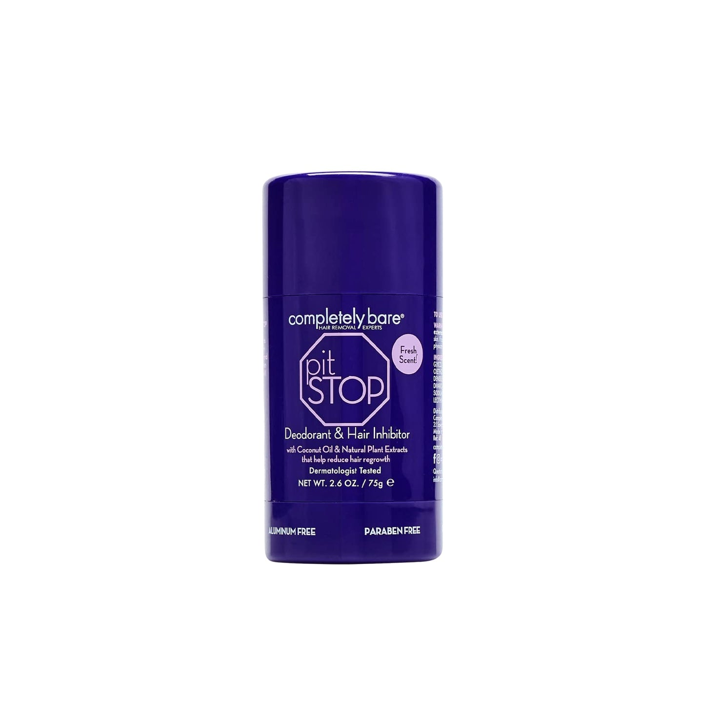 completely bare pit STOP Deodorant & Hair Inhibitor - Nourishing Coconut Oil & Hair Minimizers