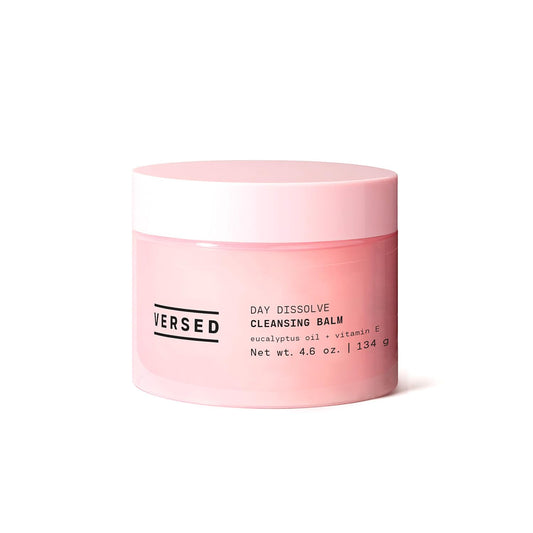 Versed Day Dissolve Cleansing Balm, Jumbo - Residue-Free Makeup Remover & Milk Cleanser with Eucalyptus Oil + Vitamin E - Eye Safe Oil Based Balm Cleanser for All Skin Types - Vegan (4.6 Oz)
