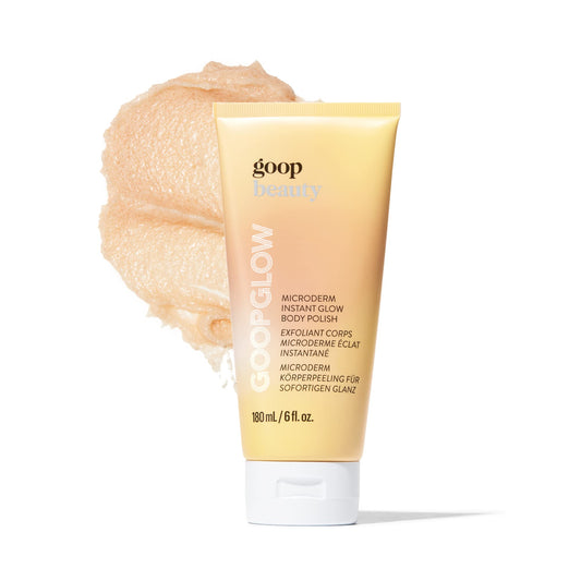 goop Beauty Microderm Body Scrub | Exfoliating Body Wash to Cleanse & Moisturize Skin | Quartz, Garnet, & Hydrated Silica | Dead Skin Remover Inspired by Microdermabrasion | Paraben Free | 6 fl oz
