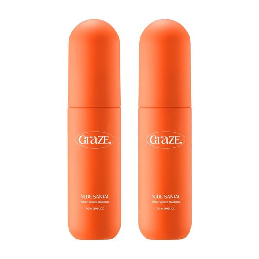 Perfume Deodorant | GRAZEPOINT Aluminum Free for Men & Women effective odor and sweat protection | 1.69 Fl Oz x 2ea | Natural D.O. & Sugar Cane Extract | SANTAL | (Pack of 2)