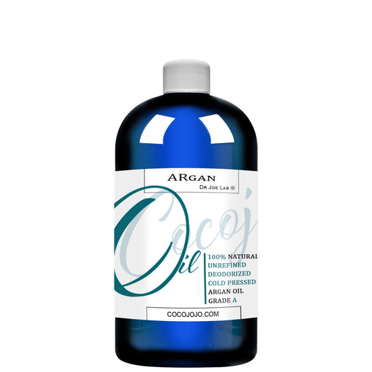 cocojojo Pure Deodorized Argan Oil - All Natural - Moroccan Argan Oil - Filtered to Reduce Smell - Perfect for Skin, Face, Hair, Nails - Reduced Scent - (16 oz)