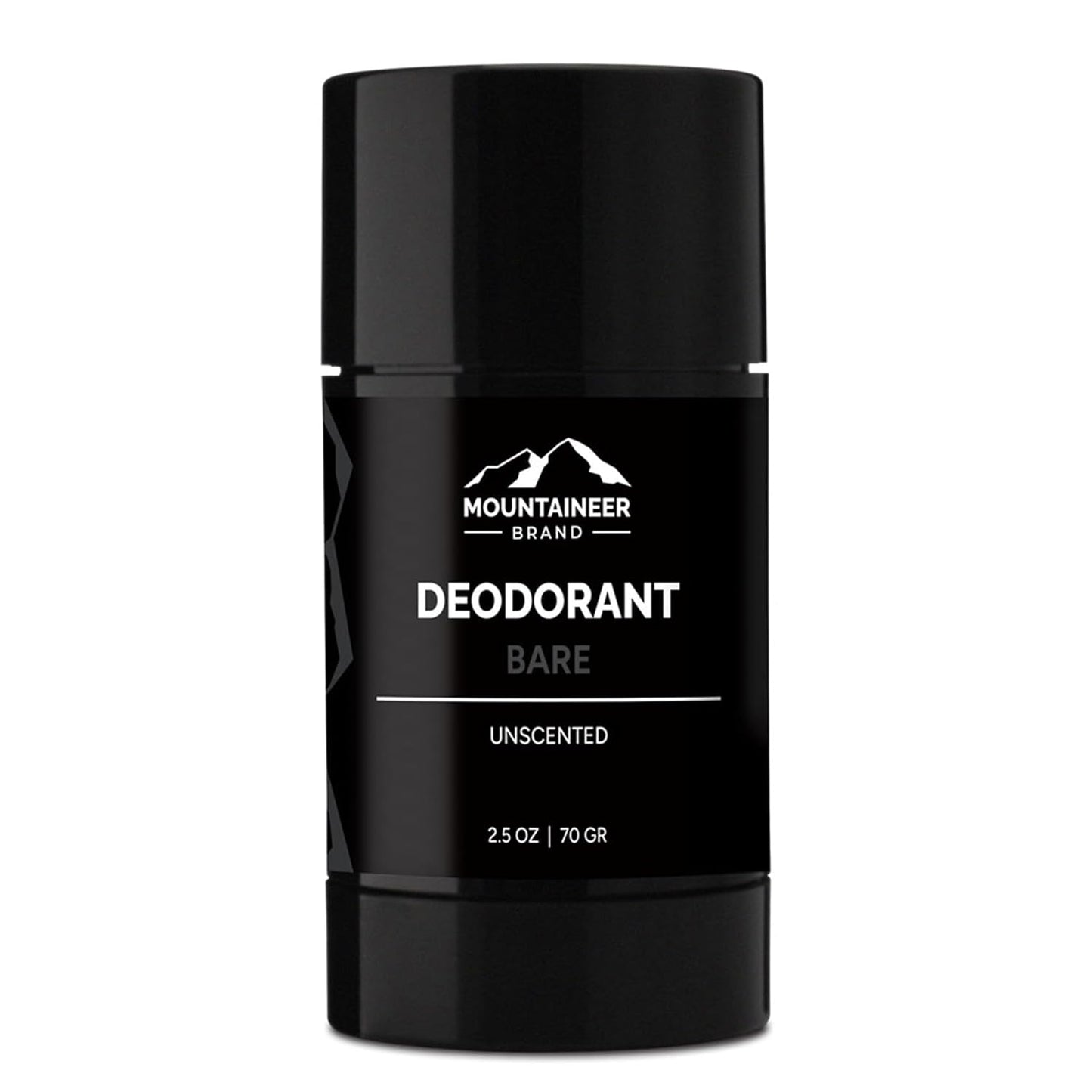 Mountaineer Brand All Natural Deodorant Stick by Mountaineer Brand | Stay Fresh With Safer Ingredients | 2.5 oz (Unscented)