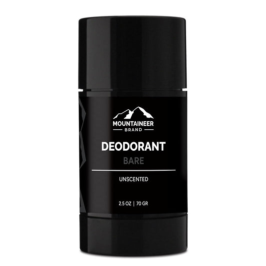 Mountaineer Brand All Natural Deodorant Stick by Mountaineer Brand | Stay Fresh With Safer Ingredients | 2.5 oz (Unscented)
