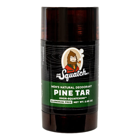 Dr. Squatch Natural Deodorant for Men – Odor-Squatching Men's Deodorant Aluminum Free - Pine Tar 2.65 oz (1 Pack)