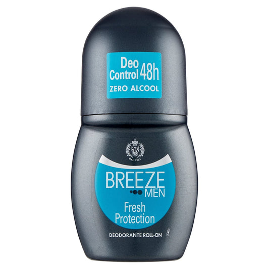 Breeze Men Deo Roll On Fresh Protection 50 ml, 1.6 Fl Oz - Made in Italy