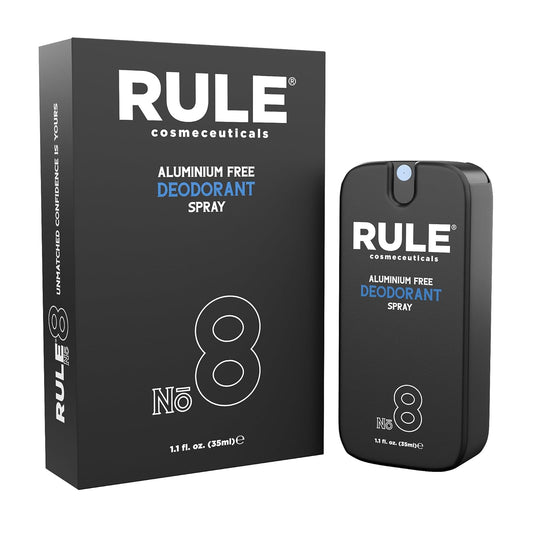 RULE Body Spray Deodorant for Men - Aluminum Free Men's Natural Deodorant Spray with Tea Tree, Sage Oil & Aloe Vera, Long Lasting Odor Neutralizer Natural Spray Deodorant, Vegan, Cruelty Free, 1.1 oz