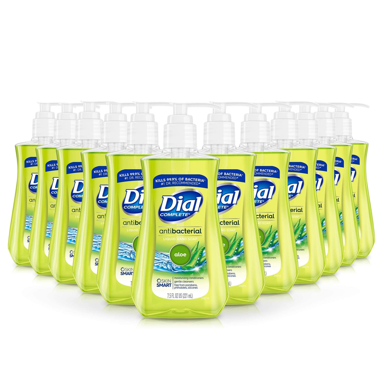 Dial Antibacterial Liquid Hand Soap, Soothing Aloe, 7.5 Ounce (Pack of 6)