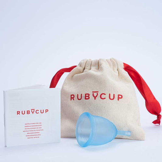 eco friendly period cup in blue