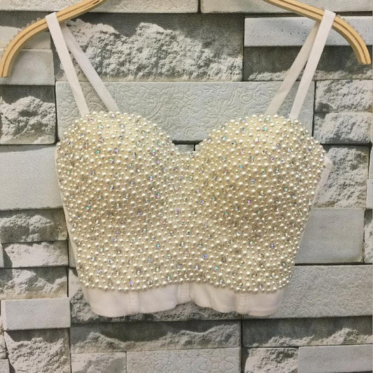 Pearls Crop Top