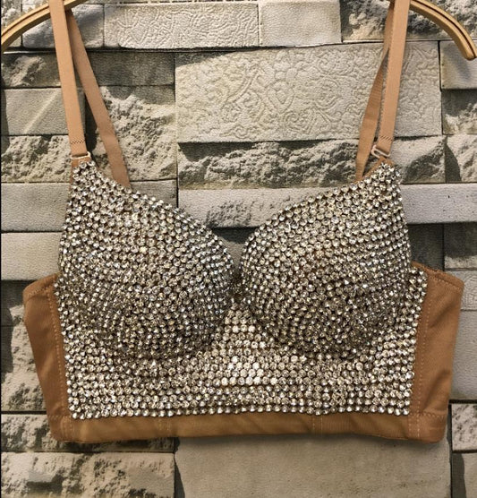 Diamond beading Crop Top