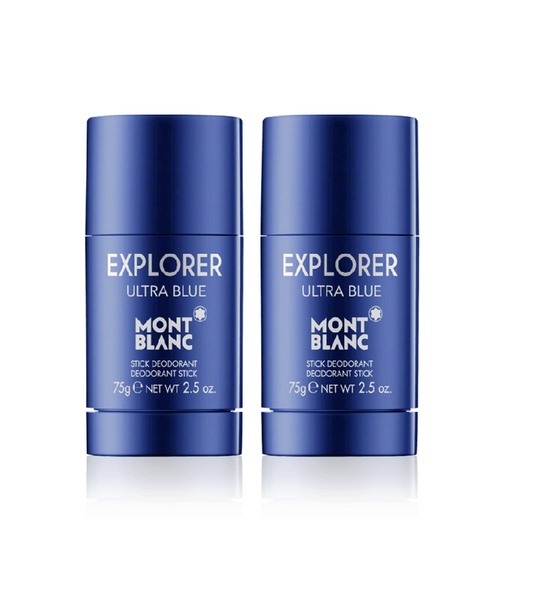 2xPack Mont Blanc Explorer Ultra Blue Deodorant Sticks - 150 g